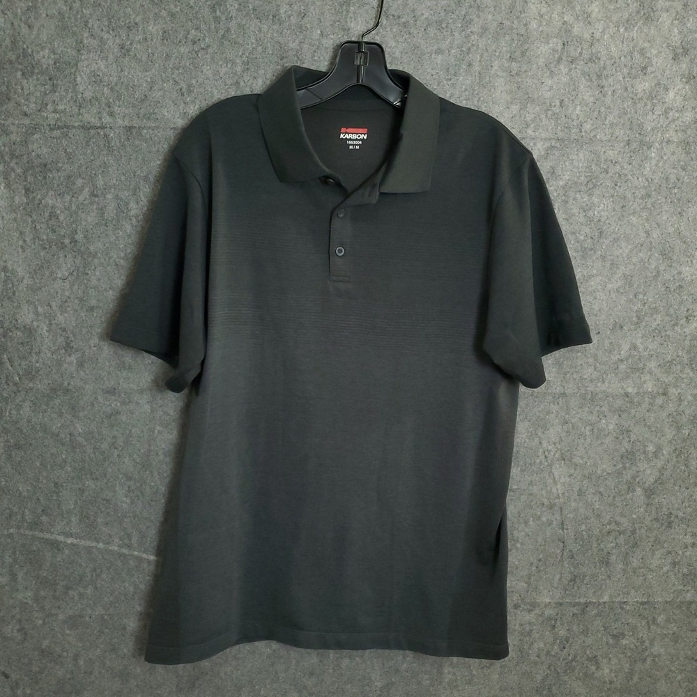 Karbon Polo Shirt Size Mens Size‎ Medium Solid Wicking Vented Activewear Outdoor